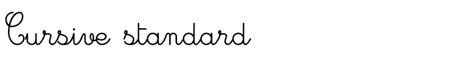 Cursive standard font